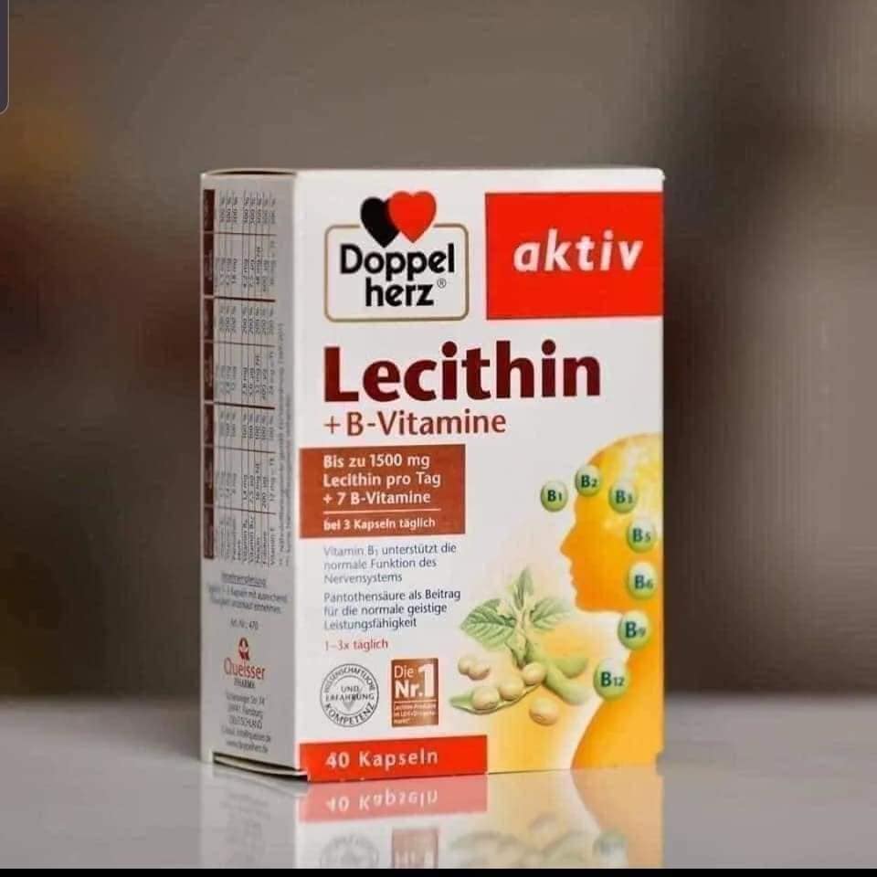 Viên uống tinh chất mầm đậu nành Doppelherz Lecithin + vitamin B