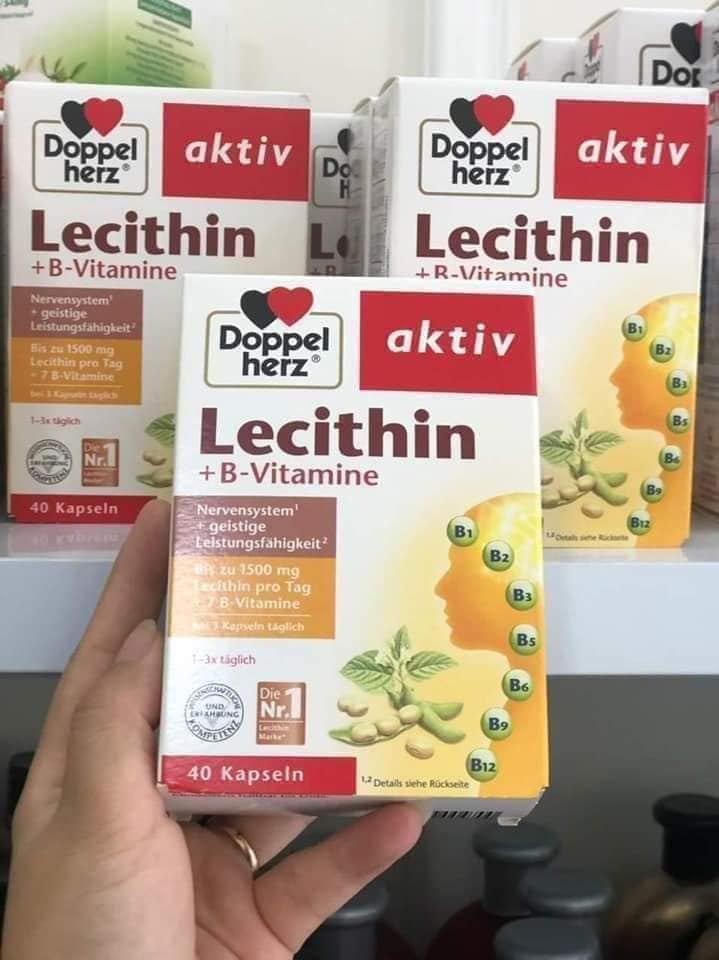 Viên uống tinh chất mầm đậu nành Doppelherz Lecithin + vitamin B
