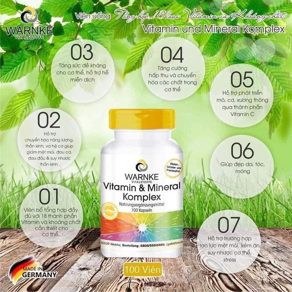 VITAMIN TỔNG HỢP Warnke Vitamin & Mineral komplex
