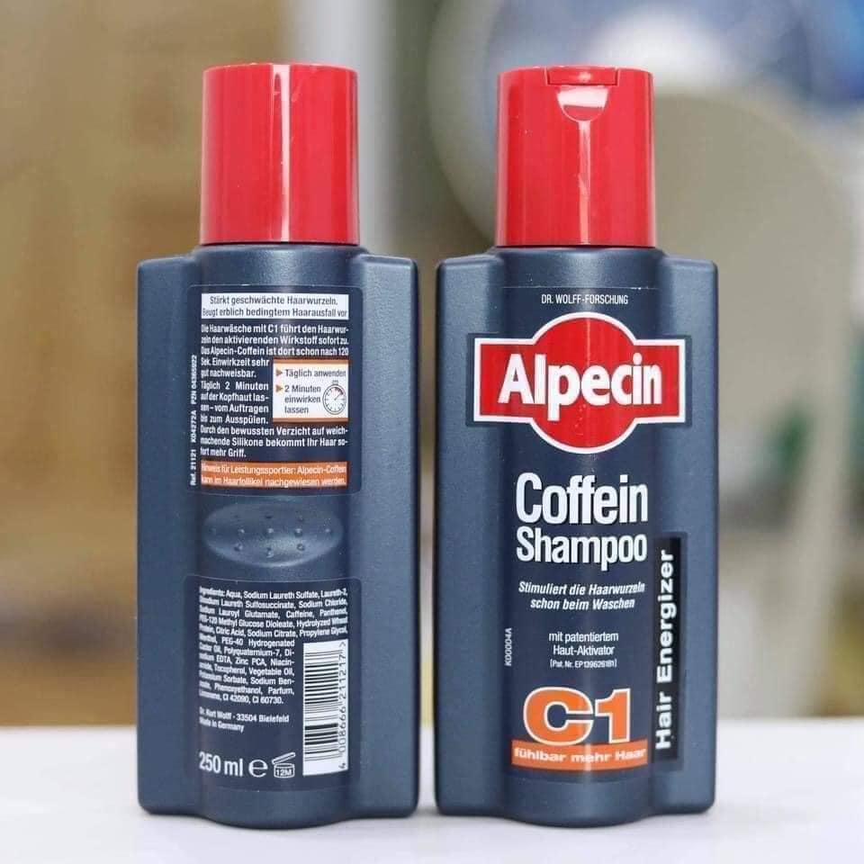 Dầu gội trị hói, ngăn rụng tóc, kích thích mọc tóc Alpecin Coffein Shampoo C1 [Xách tay Đức giá gốc]