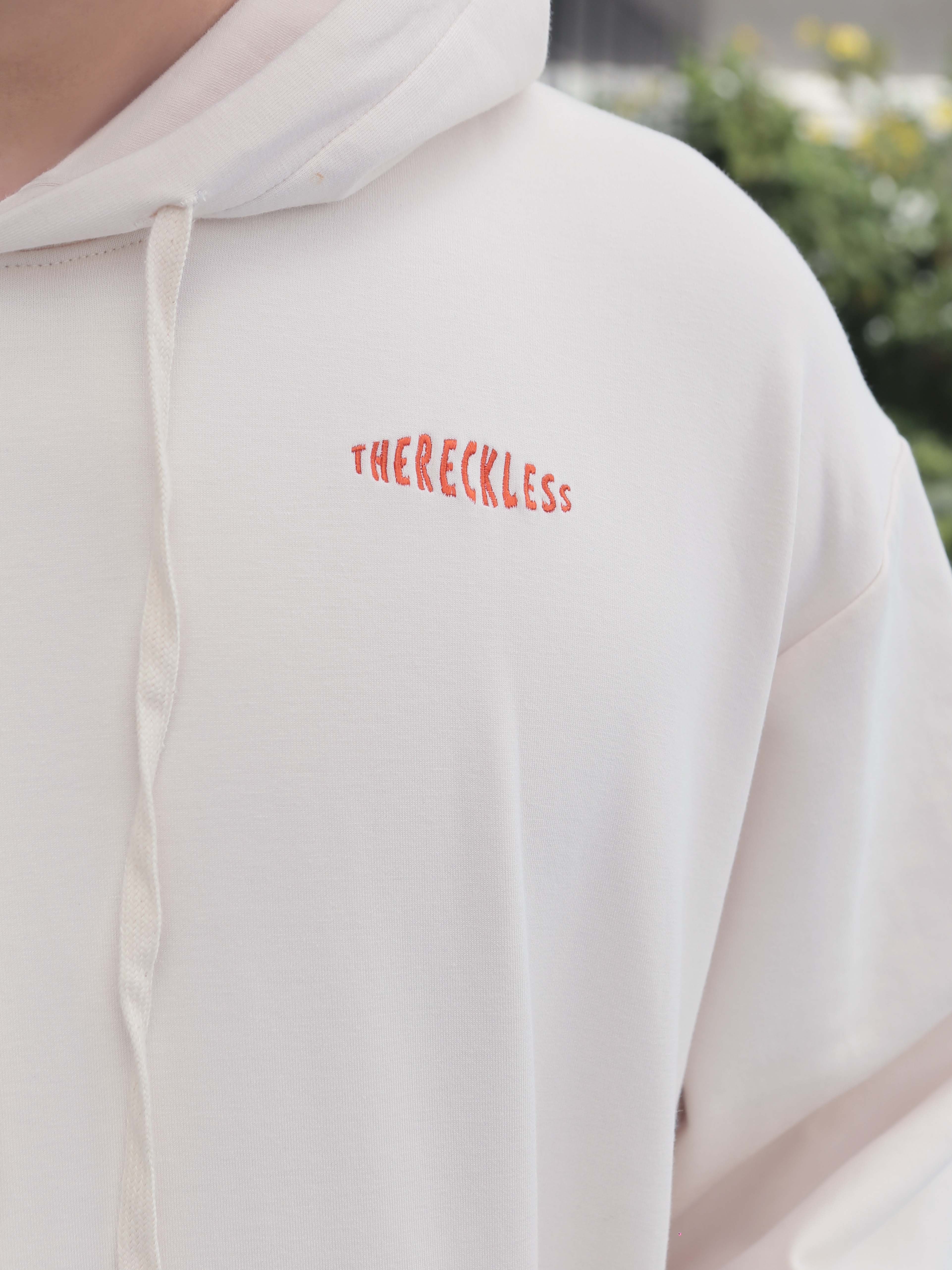 Áo hoodie nam thêu chữ Thereckless 221ANA01