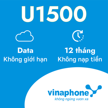 Demo 5 Sim 4G Vinaphone U1500 Data không giới hạn