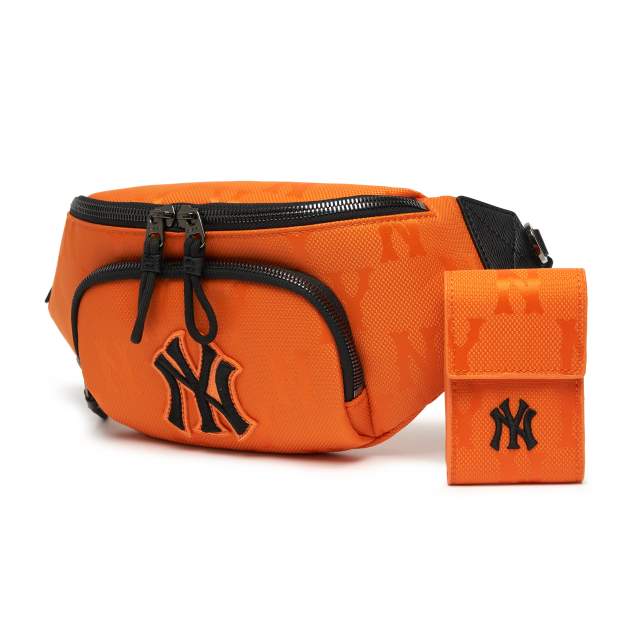 Túi MLB Monogram Nylon Jacquard Hip Hop New York Yankees Orange