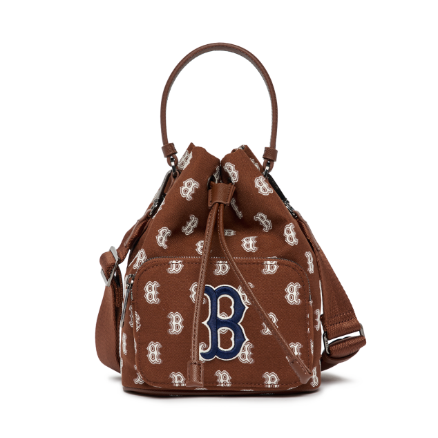 Túi MLB Classic Monogram Jacquard Bucket Bag Boston Red Sox Brown