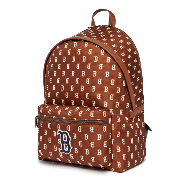 Balo MLB Classic Monogram Backpack Boston Red Sox Brown