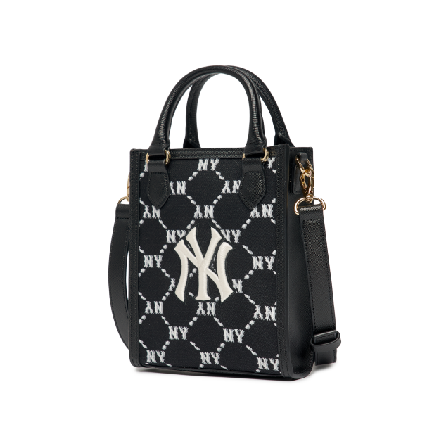 [KIDS] Túi MLB Diamond Monogram Jacquard Mini Tote Bag New York Yankees Black