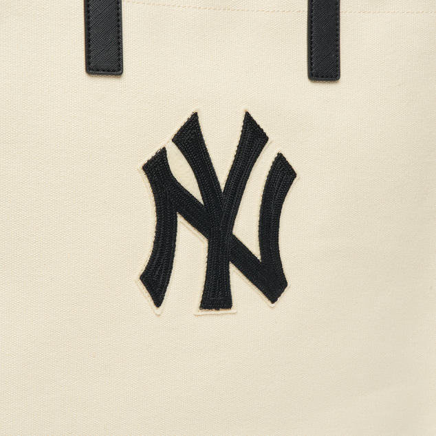 Túi MLB Canvas Tote Bag New York Yankees Cream