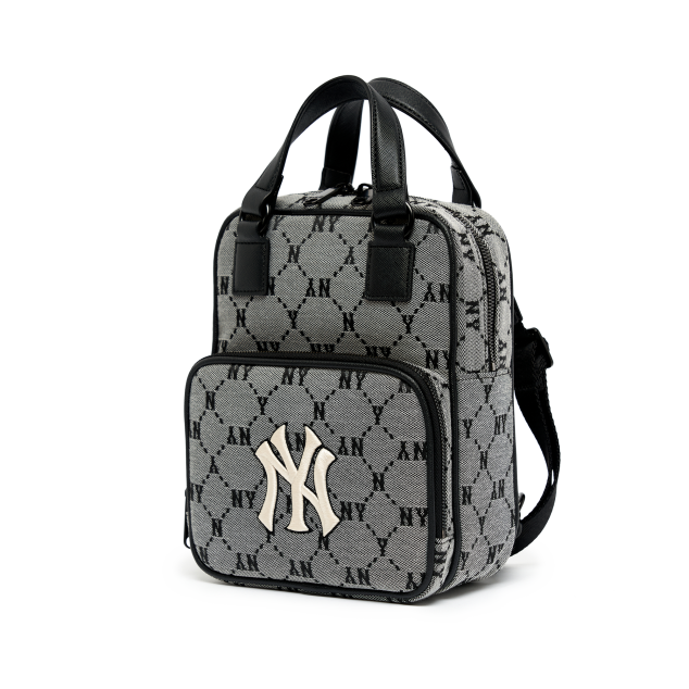 Balo MLB Monogram Diamond Jacquard Mini Backpack New York Yankees Grey