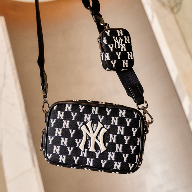 Túi MLB Classic Monogram Jacquard Mini Crossbody Bag New York Yankees Black