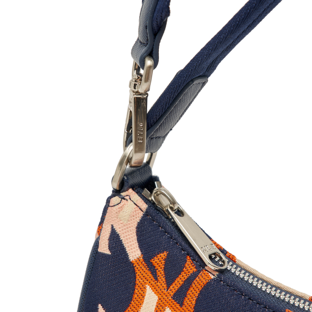 Túi MLB Argyle Monogram Strap Hobo Bag New York Yankees D.Navy