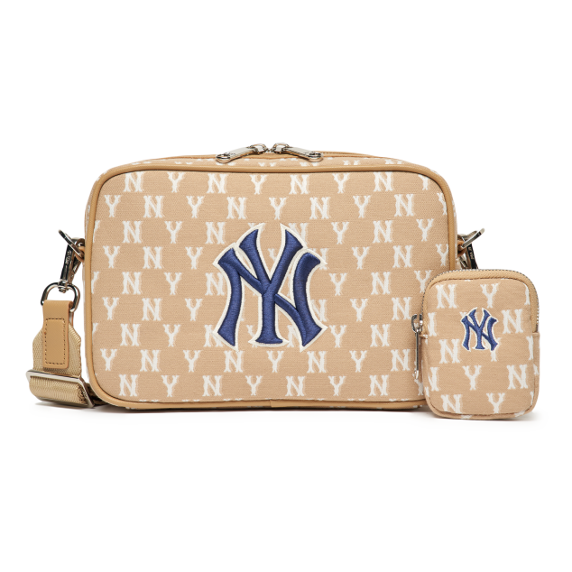 Túi MLB Classic Monogram Jacquard Crossbody Bag New York Yankees Beige