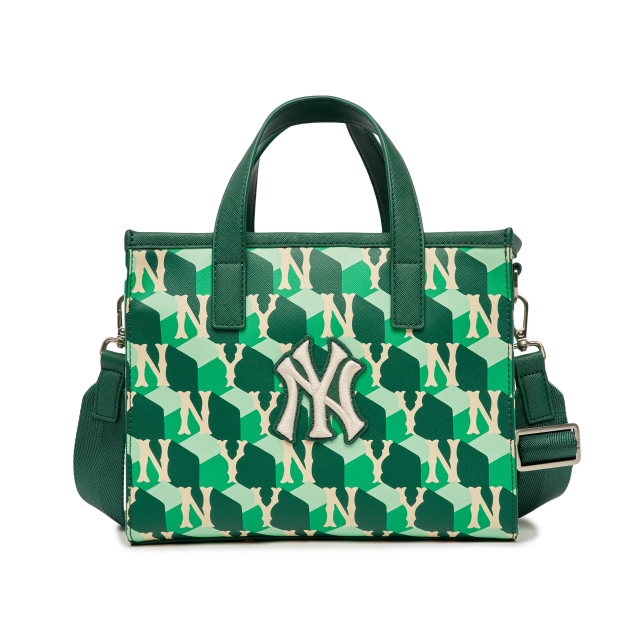 Túi MLB Cube Monogram Small Tote Bag New York Yankees Green