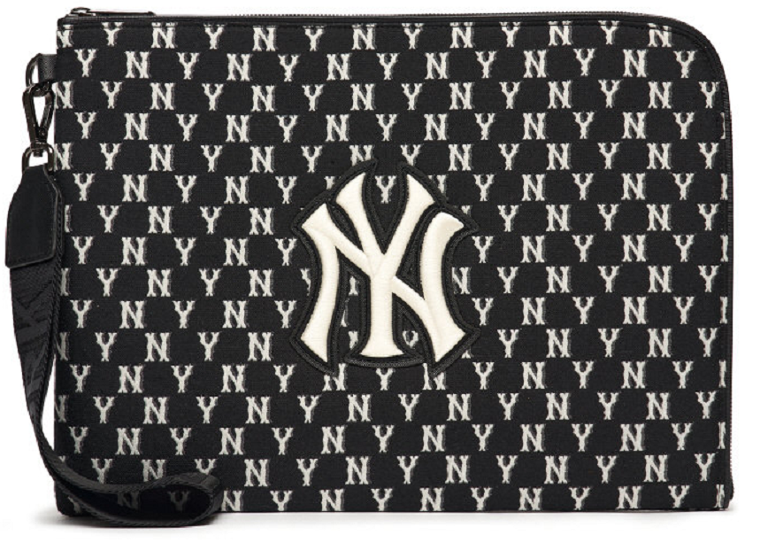 Túi MLB Classic Monogram Jacquard Digital Device Pouch M New York Yankees Black