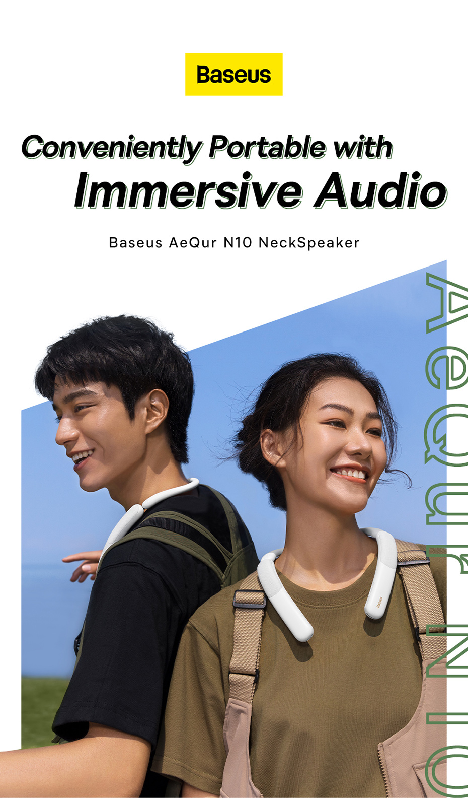 chube Loa đeo cổ Baseus AeQur N10 NeckSpeaker