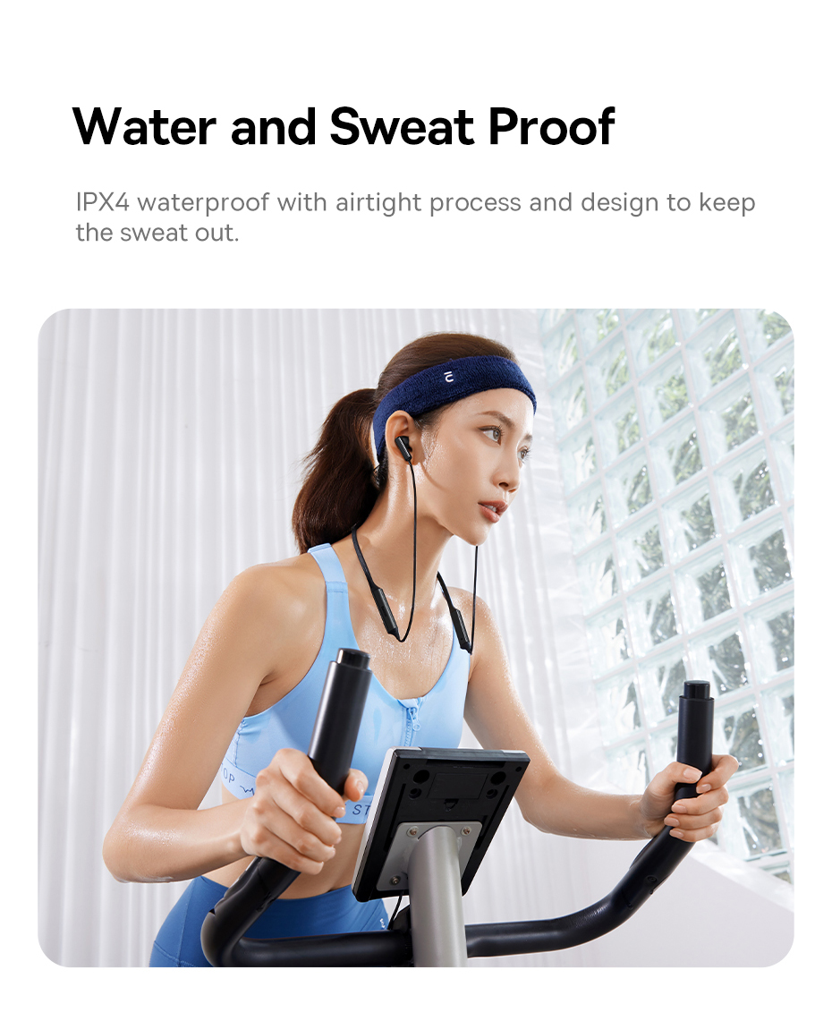 chube Tai Nghe Bluetooth Baseus Bowie U2 Neckband Wireless Earphones Black