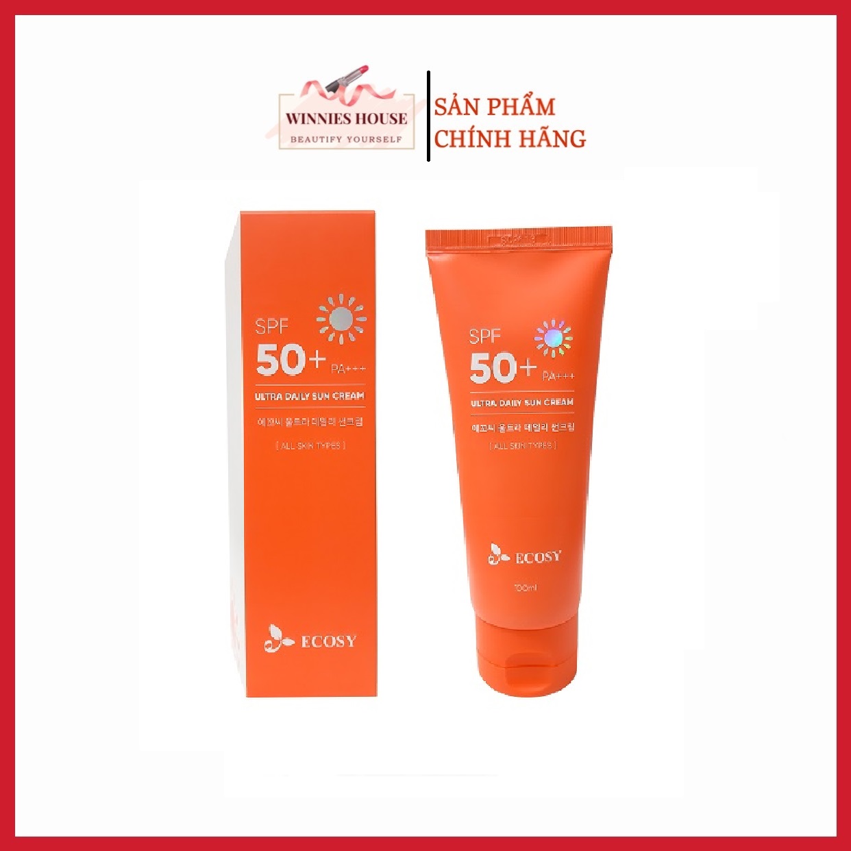 Kem chống nắng dưỡng da Ecosy Ultra Daily Sun Cream SPF50 100ml