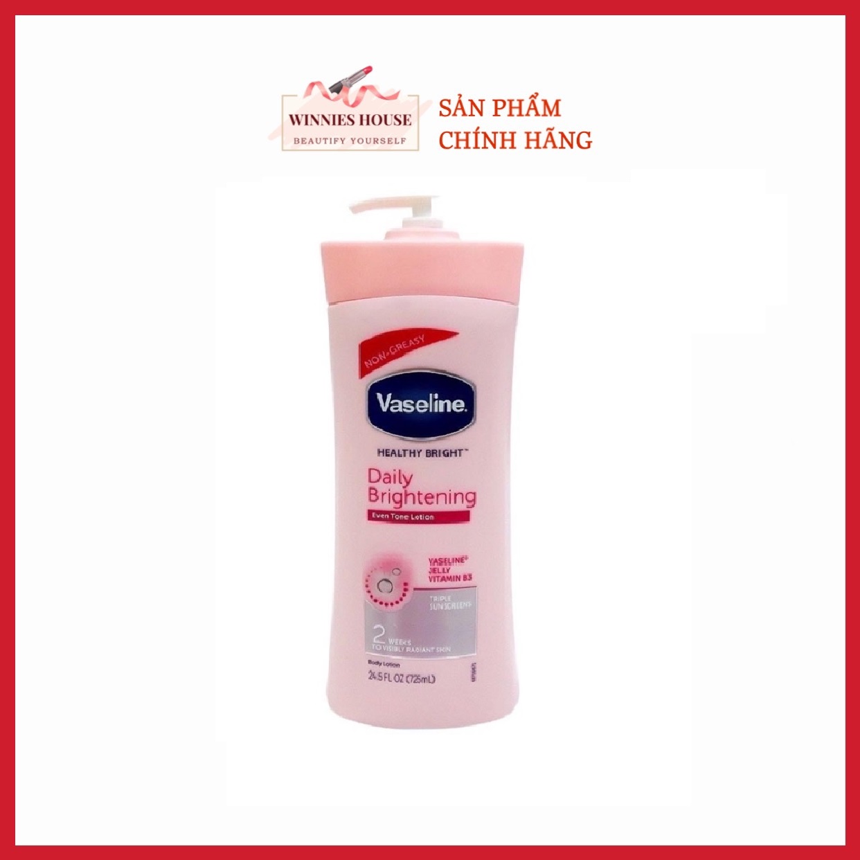Sữa Dưỡng Thể Vaseline Healthy Bright Daily Brightening Even Tone Lotion 725ml