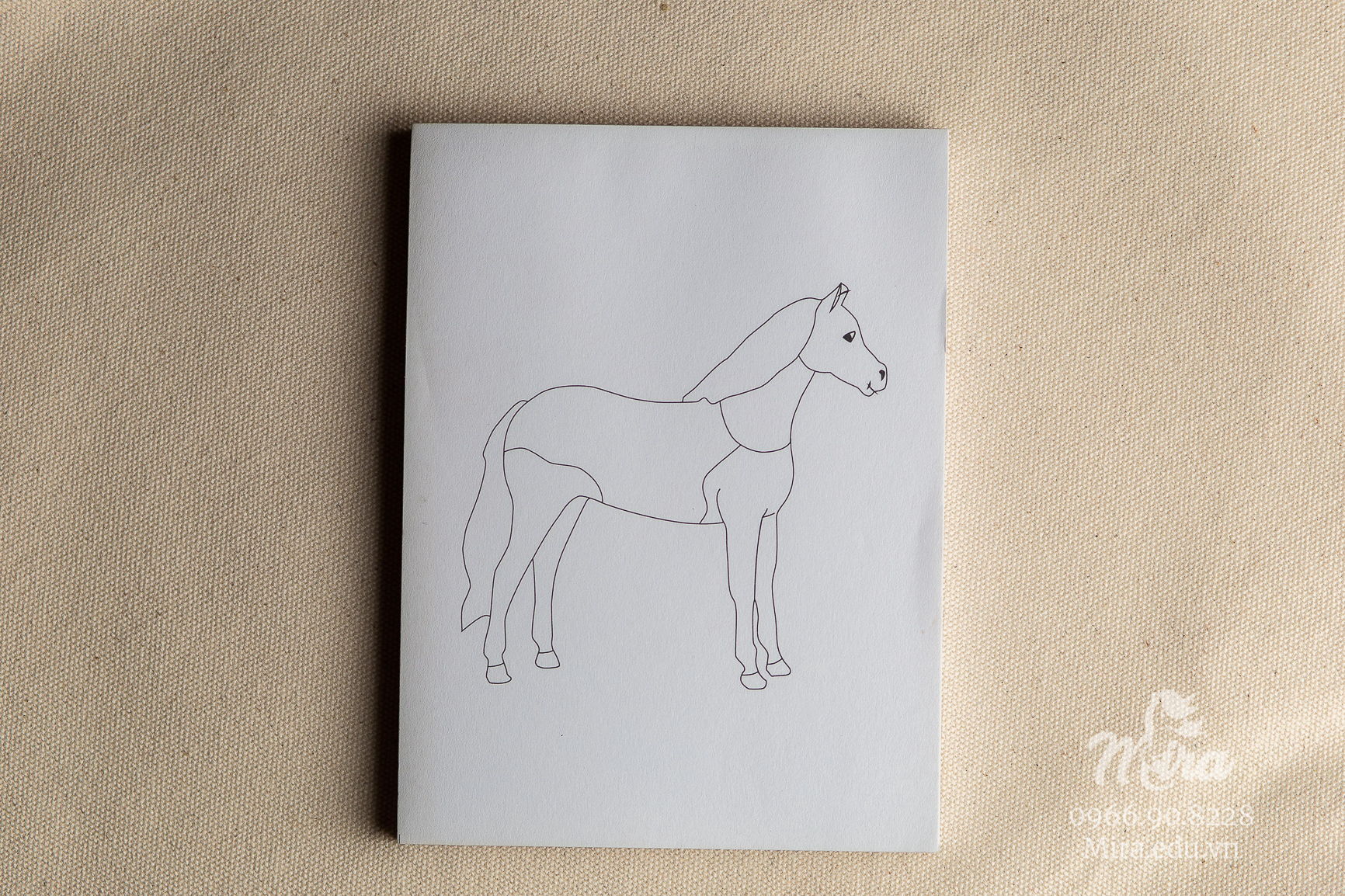 File thiết kế giấy tô các bộ phận của ngựa - Theo tủ động vật không có khay