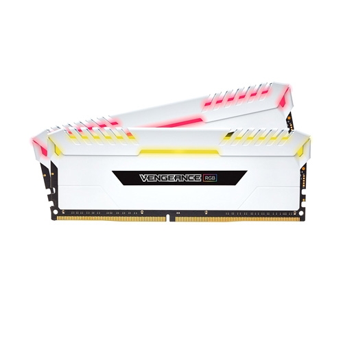 Ram PC Corsair Vengeance  RGB 16GB (2 x 8GB) DDR4 DRAM 3000MHz C15 Memory Kit White (CMR16GX4M2C3000C15W)