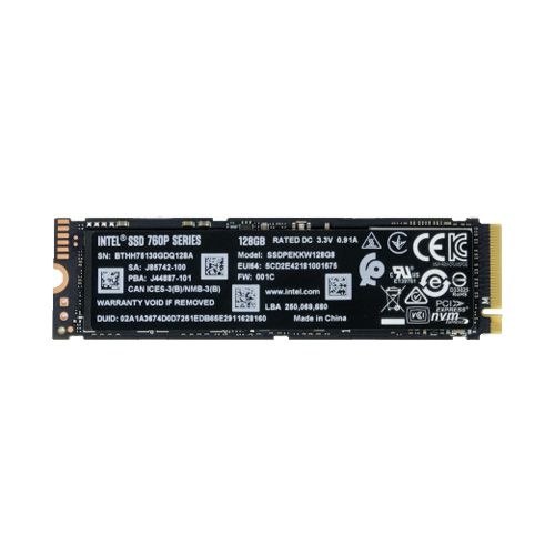 SSD Intel 760P 128GB 3D-NAND M.2 NVMe PCIe Gen3.1 x4