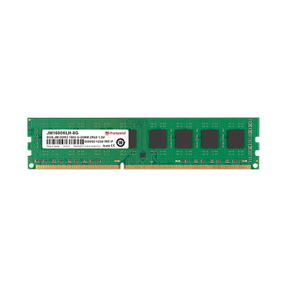 Ram PC Transcend 8GB JetRam JM DDR3 1600MHz JM1600KLH-8G