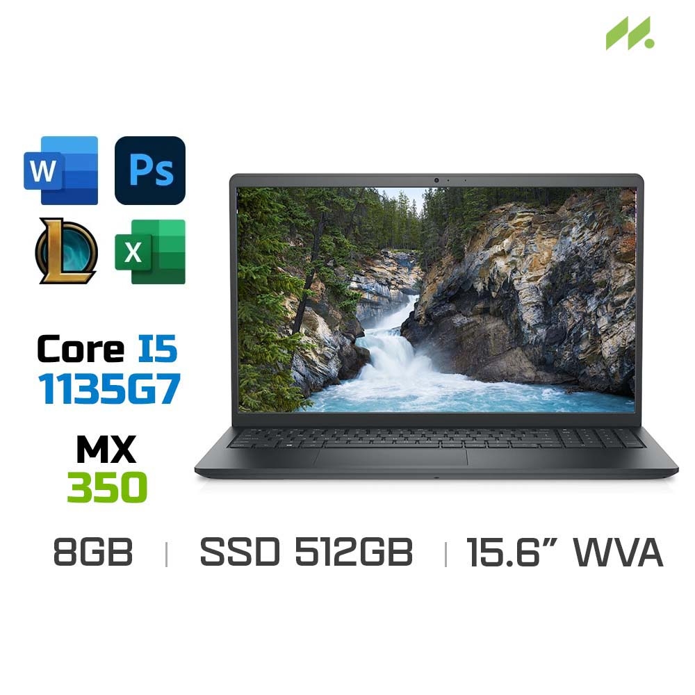 Laptop Dell Vostro 3510 P112F002BBL (i5-1135G7, MX350 2GB, Ram 8GB DDR4, SSD 512GB, 15.6 Inch FHD)