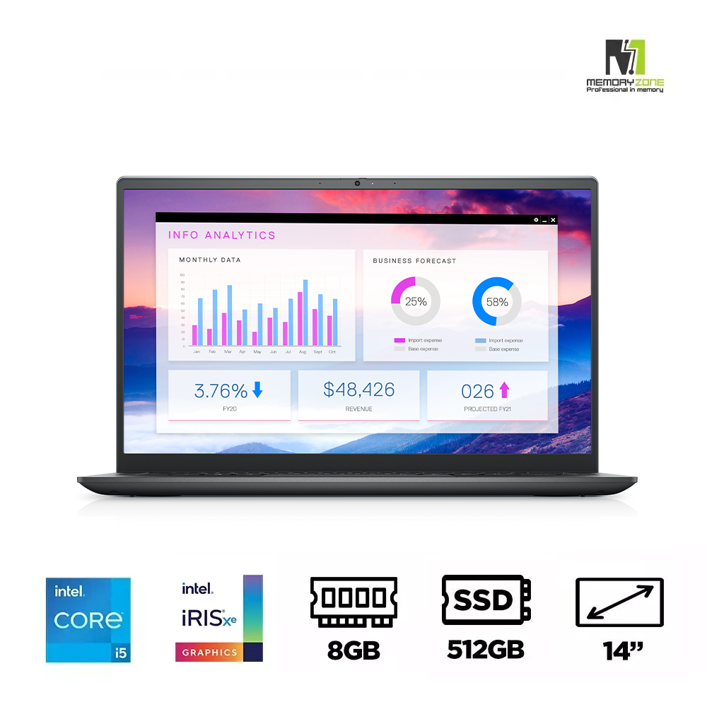 Laptop Dell Vostro 5410 V4I5214W (i5-11320H, Iris Xe Graphics, Ram 8GB, SSD 512GB, 14 Inch FHD)