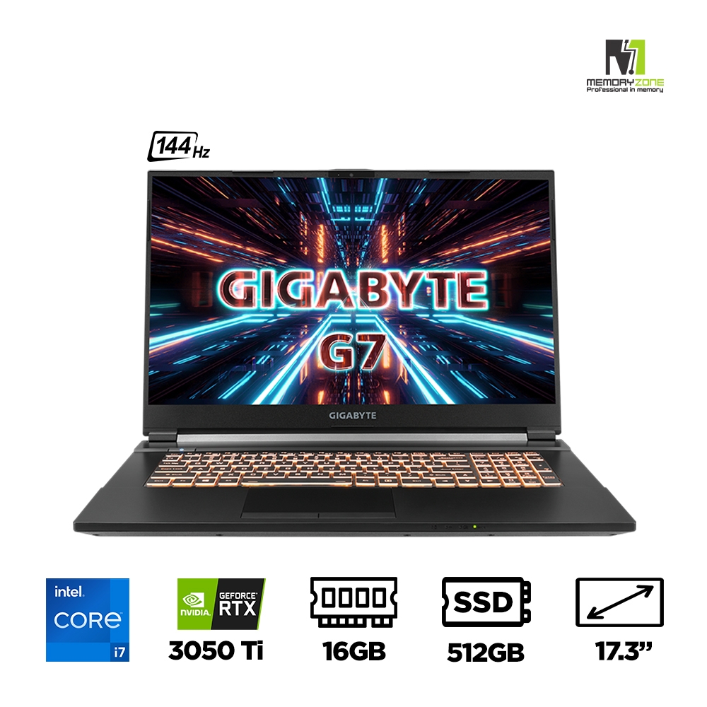 Laptop Gaming Gigabyte G7 MD-71S1223SH (i7-11800H, RTX 3050 Ti 4GB, Ram 16GB, SSD 512GB, 17.3 Inch IPS 144Hz FHD)