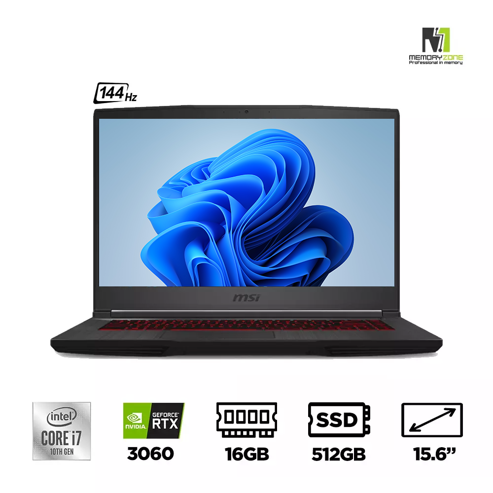 Laptop Gaming MSI GF65 Thin 10UE-228VN (i7-10750H, RTX 3060 6GB, Ram 16GB DDR4, SSD 512GB, 15.6 Inch IPS 144Hz FHD)