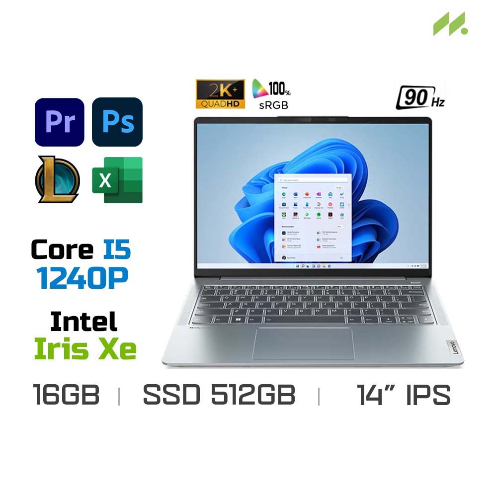 Laptop Lenovo IdeaPad 5 Pro Gen 7 14IAP7 82SH000SVN (i5-1240P, Iris Xe Graphics, Ram 16GB DDR5, SSD 512GB, 14 Inch 90Hz 2.8K)
