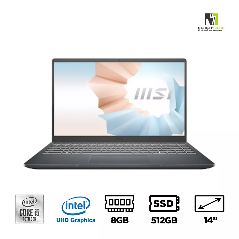 Laptop MSI Modern 14 B10MW-646VN (i5-10210U, UHD Graphics, Ram 8GB, SSD 512GB, 14 Inch IPS FHD)