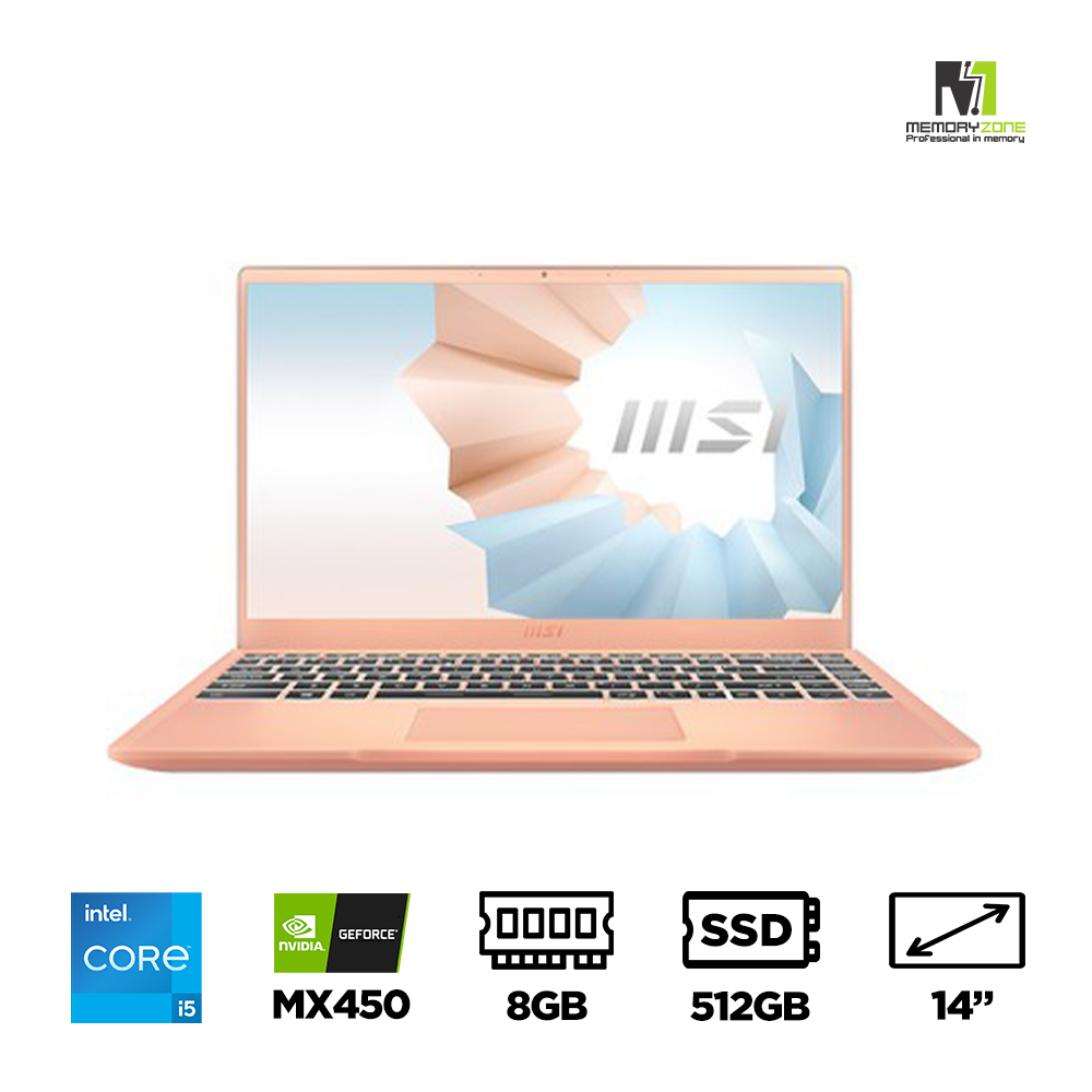 Laptop MSI Modern 14 B11SB-625VN (i5-1135G7, MX450 2GB, Ram 8GB, SSD 512GB, 14 Inch IPS FHD)