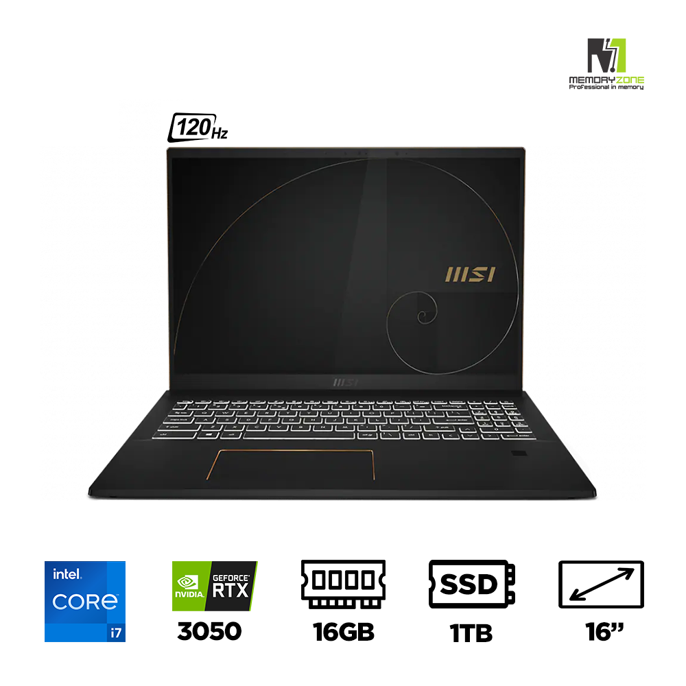 Laptop MSI Summit E16 Flip A11UCT - 030VN/068VN (i7-1195G7, RTX 3050 4GB, Ram 16GB, SSD 1TB, 16 Inch 120Hz QHD+)