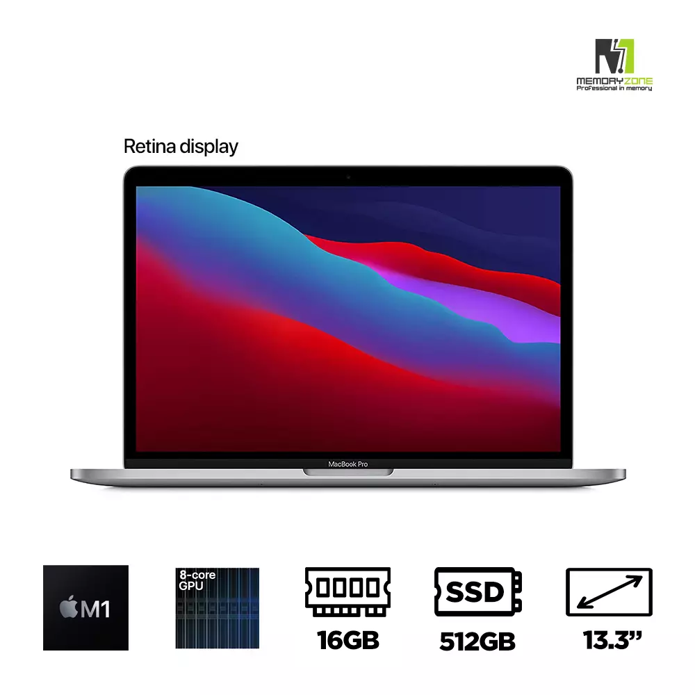 Macbook Pro M1 Space Gray Z11C000CH (Apple M1, 8-Cores GPU, Ram 16GB, SSD 512GB, 13.3 Inch IPS Retina)