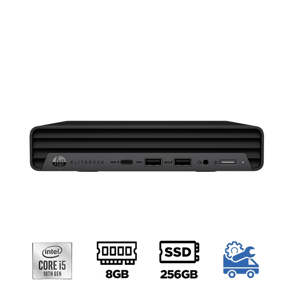 Máy tính Mini PC HP EliteDesk 800 G6 235T9PA (i5-10500, UHD 630, Ram 8GB, SSD 256GB, Windows 10 64-bit, USB Keyboard & Mouse)