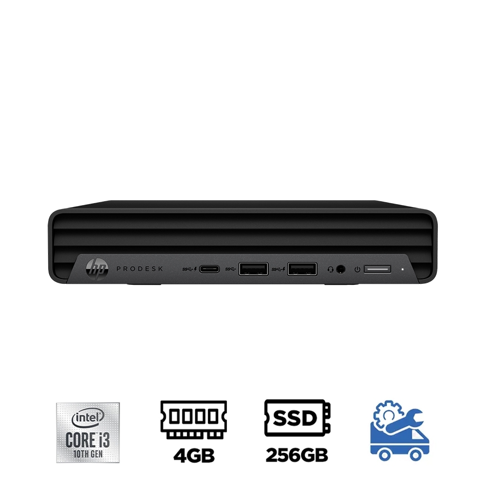 Máy tính Mini PC HP ProDesk 400 G6 60U52PA (i3-10100T, UHD 630, Ram 4GB, SSD 256GB, Windows 11, USB Keyboard & Mouse)