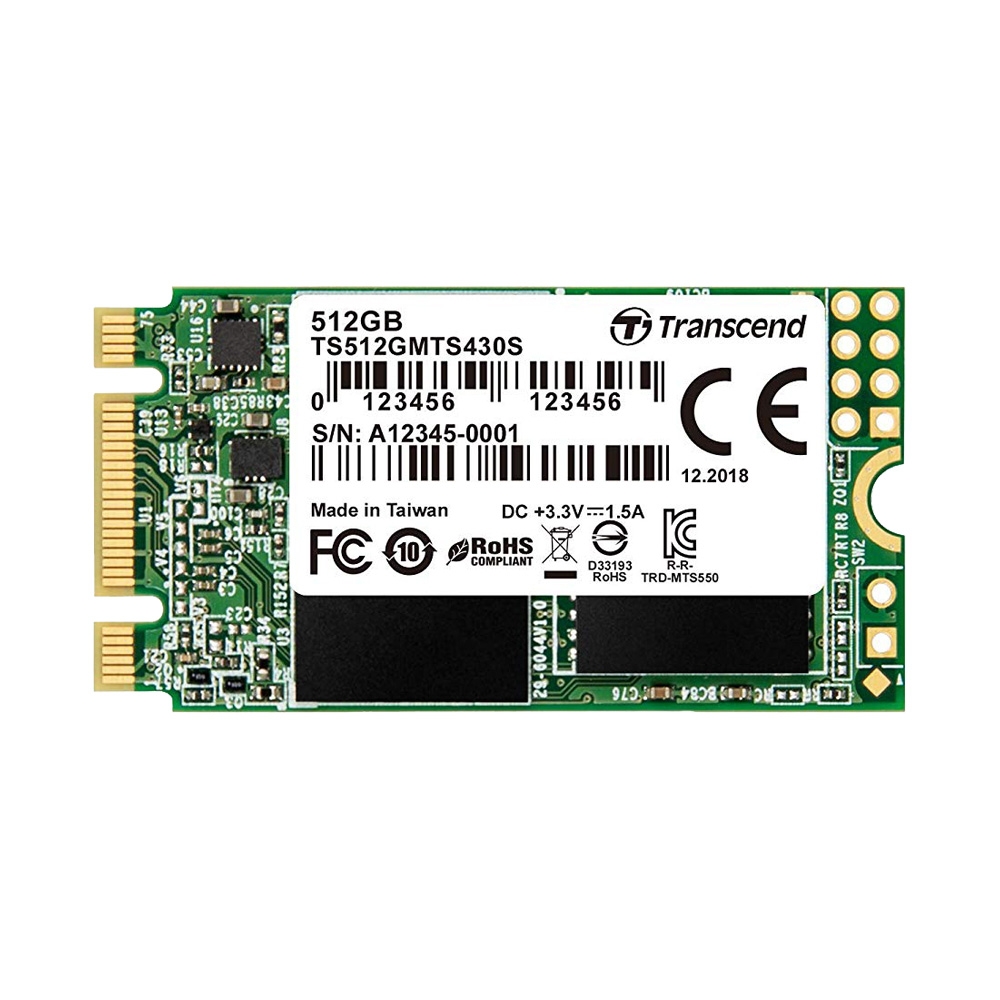 SSD Transcend M.2 2242 SATA III 512GB MTS430S 3D-NAND TS512GMTS430S