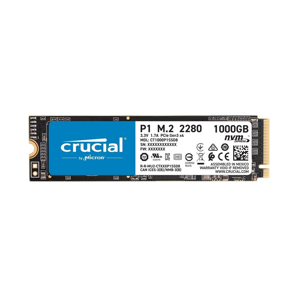 SSD Crucial P1 1TB NVMe 3D-NAND M.2 PCIe Gen3 x4 CT1000P1SSD8