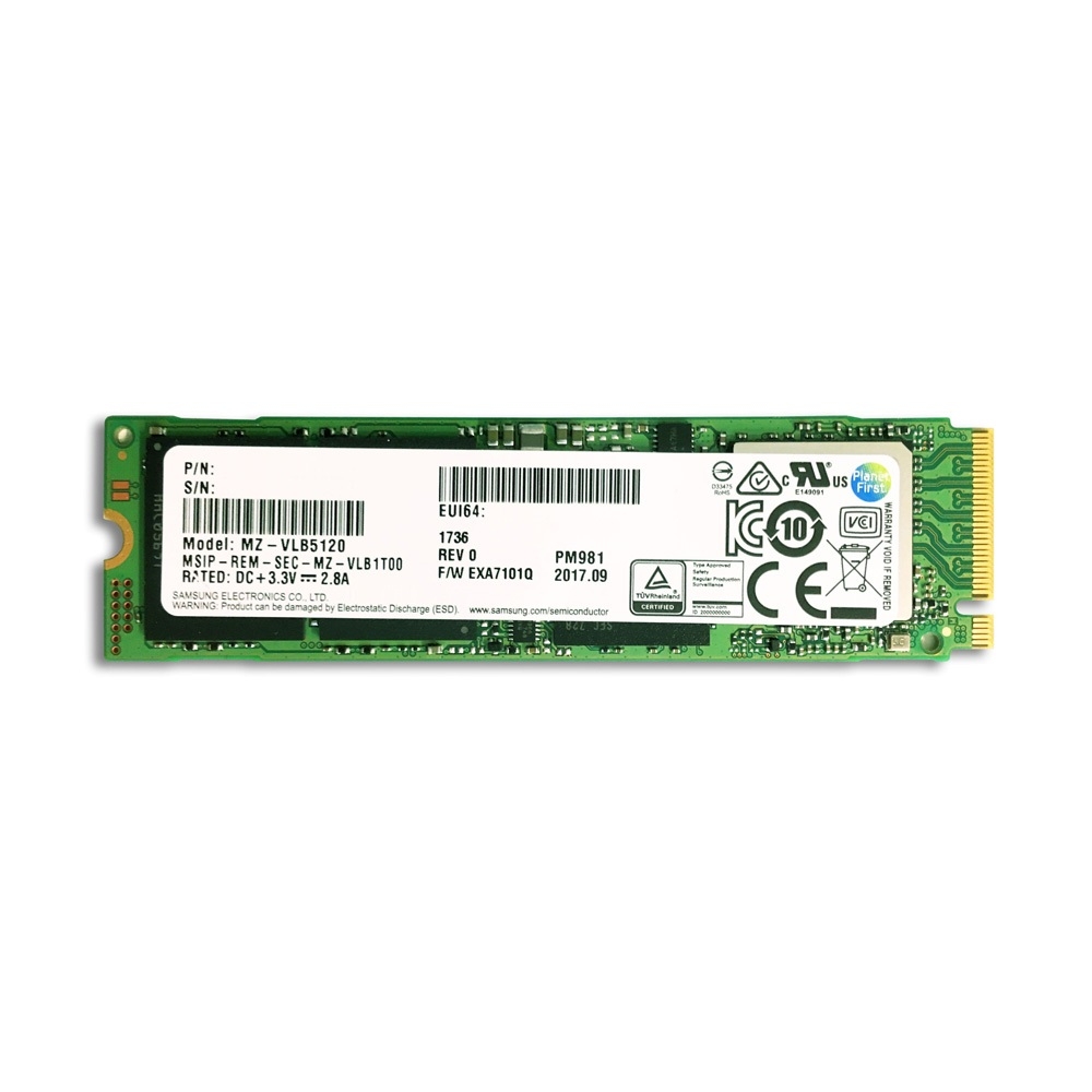 SSD Samsung NVMe PM981 M.2 PCIe Gen3 x4 512GB MZVLB512HAJQ
