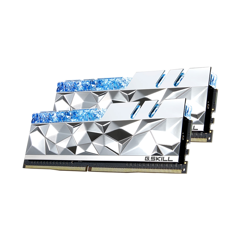 Ram PC G.SKILL Trident Z Royal Elite Silver RGB 16GB 3600MHz DDR4 (8GBx2) F4-3600C16D-16GTESC
