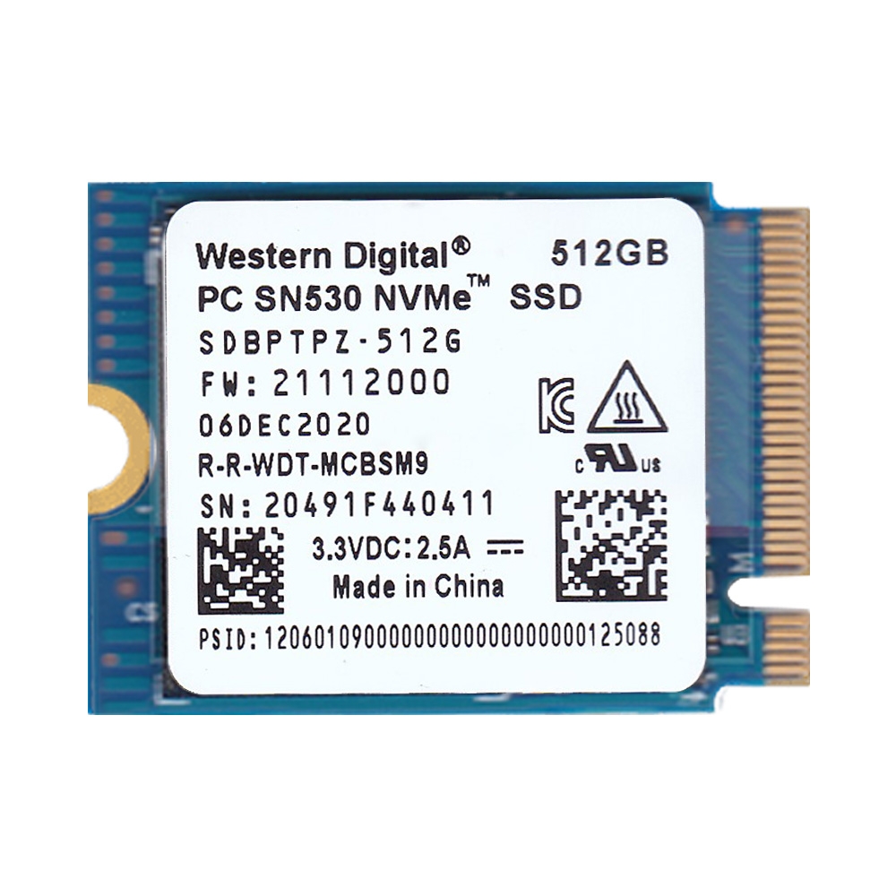 SSD Western Digital SN530 PCIe Gen3 x4 NVMe M.2 2230 512GB SDBPTPZ-512G