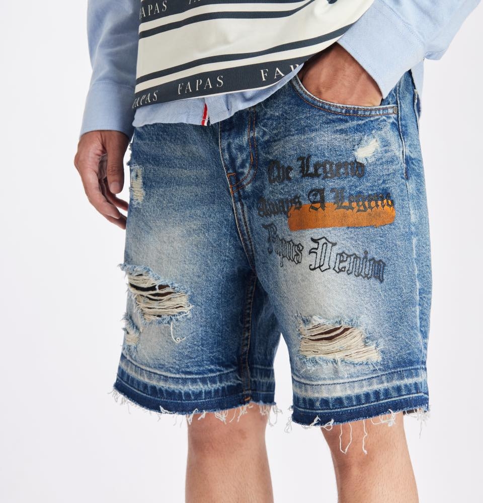 Quần Shorts Jean Relaxed Sketch