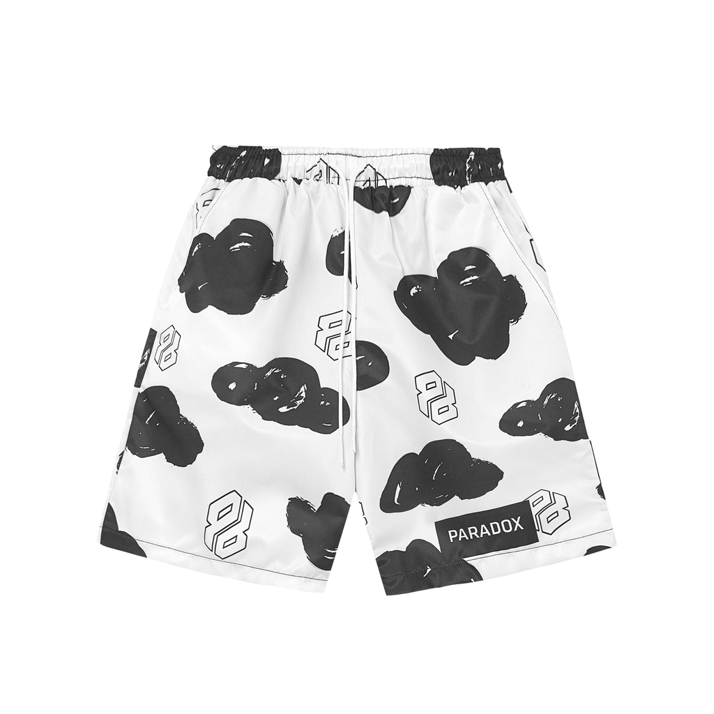 SKY PUFFY OVER-PRINTED SHORT