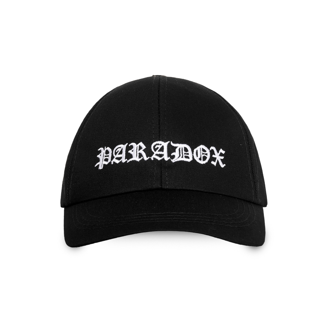 Nón Paradox SINUOUS SIGNATURE CAP (BLACK) - WHITE WORDING