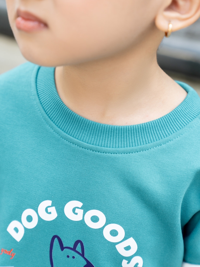 Bộ Đồ Thu Đông Trẻ Em In Dog Goods