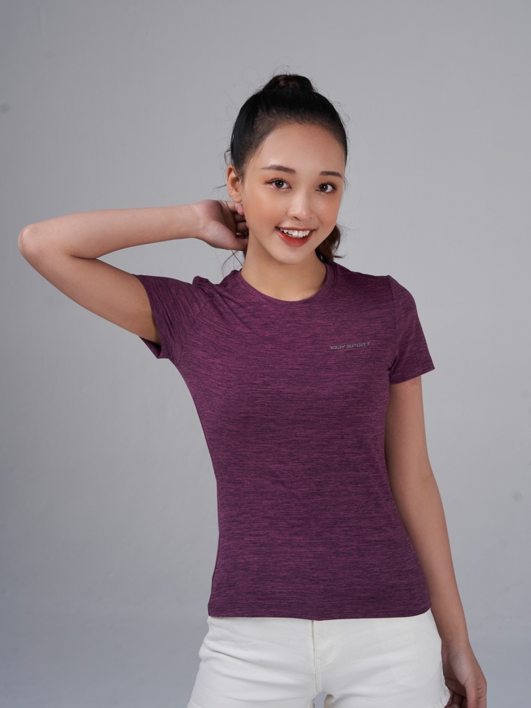 Áo T-Shirt Nữ Thể Thao Melange Năng Động - Hồng đậm