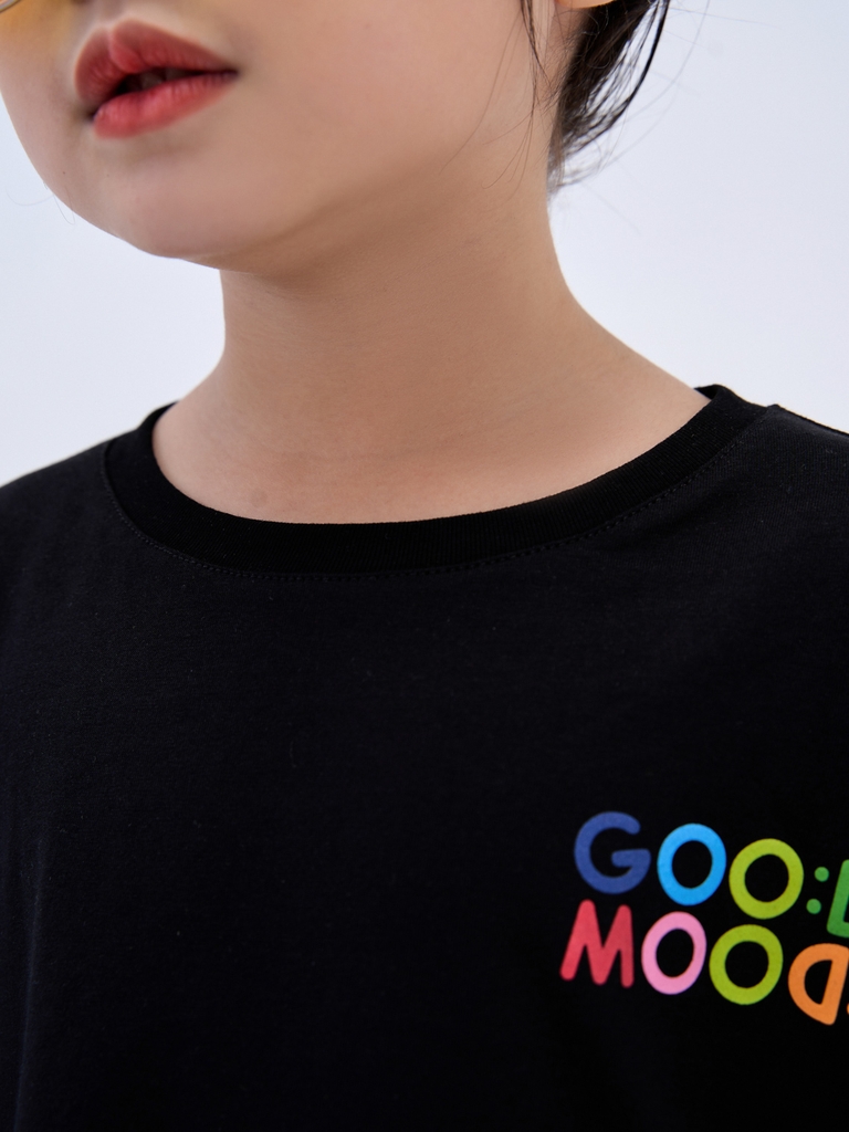 Áo T-Shirt Trẻ Em Cotton In Chữ Good Mood