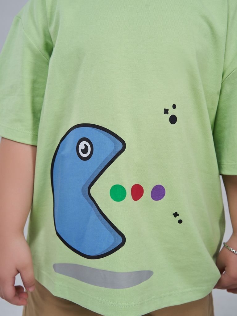 Áo T-Shirt Cho Bé Cotton In Hình Pacman - AR Collections