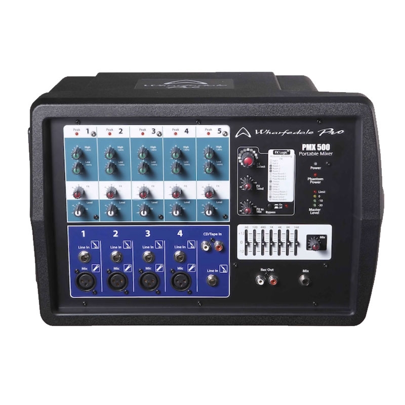 Mixer liền công suất Wharfedale Pro PMX 500 (5 cổng tín hiệu) - Hàng Chính hãng PGI