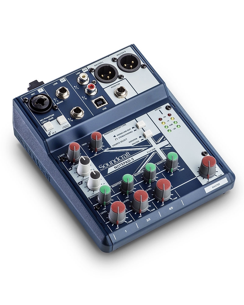 Mixer analog SOUNDCRAFT NOTEPAD-5 - Hàng Chính hãng PGI